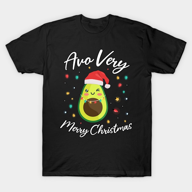 Christmas Avo Merry Xmas Funny Ketogenic Keto Diet T-Shirt by Hasibit